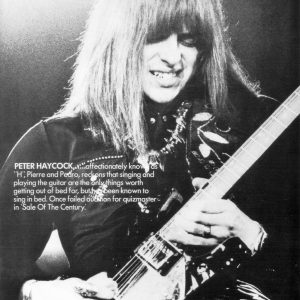 Old photo of Pete Haycock the original lead guitarist of Climax Blues Band