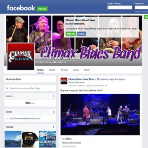 Screen capture of Climax Blues Band Now Facebook page