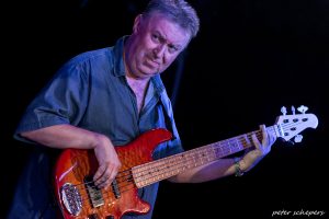 Neil Simpson on bass performing live with Climax Blues Band