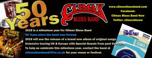 Climax Blues Band 50 years since the band was formed poster
