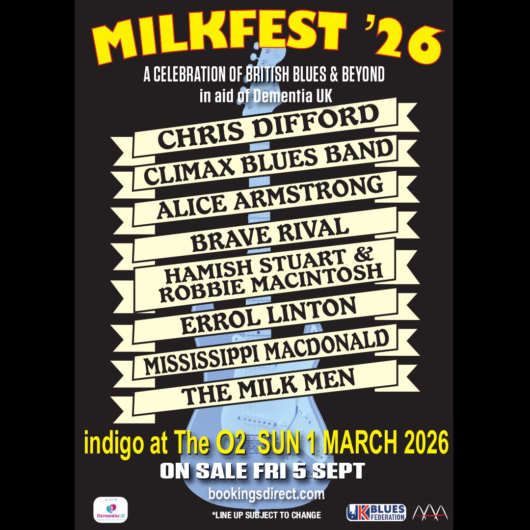 CBB to perform at Milkfest March 2026 with Chris Difford.