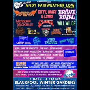 Climax Blues Band at the UK Blues Rhythm Rock Festival, Blackpool Winter Gardens 2026 with headliner Andy Fairweather Low