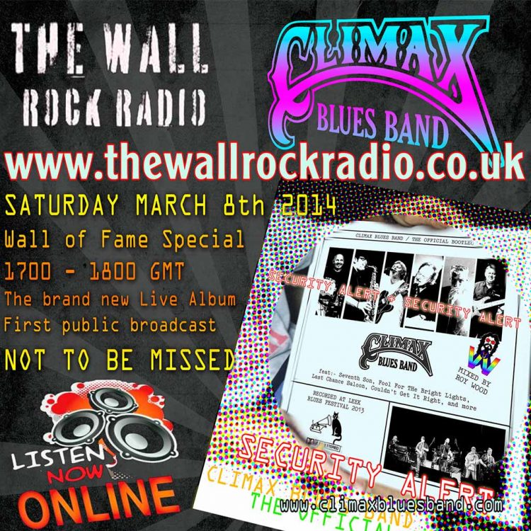 Wall of Rock Radio to broadcast Climax Blues Band's new album on March 8, 2014