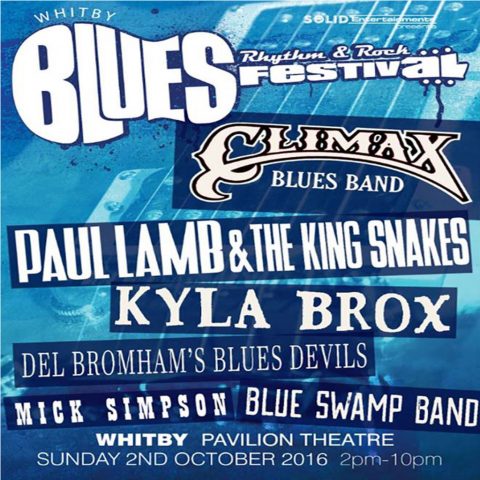 Poster for Whitby Blues Festival with Climax Blues Band October 2016