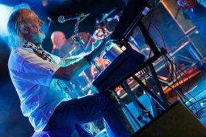 George Glover on keyboards performing live with Climax Blues Band