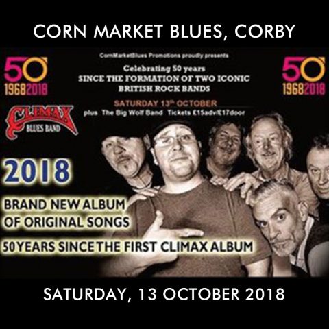 Climax Blues Band on 50th anniversary tour at Corn Market Blues on Saturday, October 13, 2018