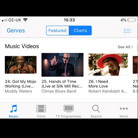 Apple iTunes music video chart