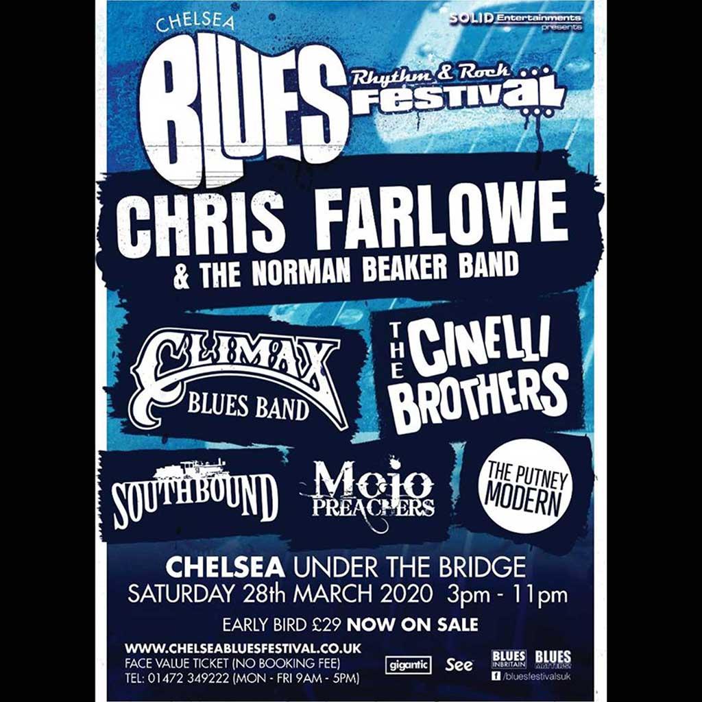 CHELSEA BLUES FESTIVAL – MARCH 2020 – Climax Blues Band