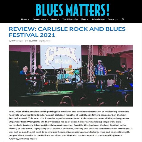 Blues Matters Review Carlisle Blues Festival October 2021