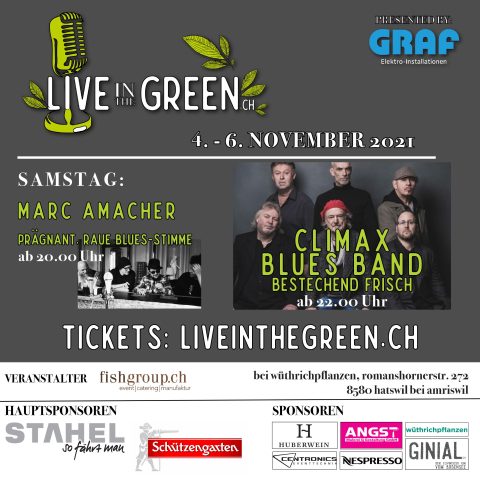 Climax Blues Band headline Live in the Green, Hatswil, Switzerland on November 6, 2021