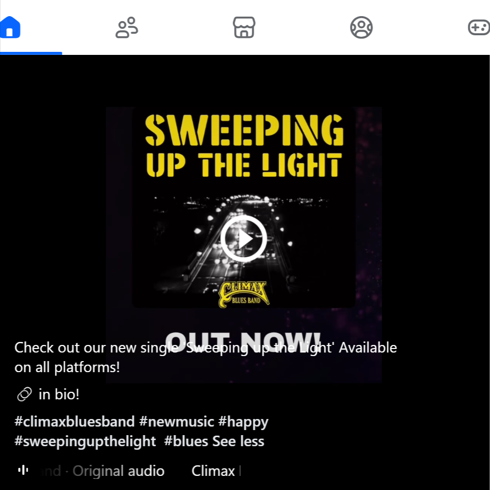 Out Now! Climax Blues Band new release "Sweeping up the light"
