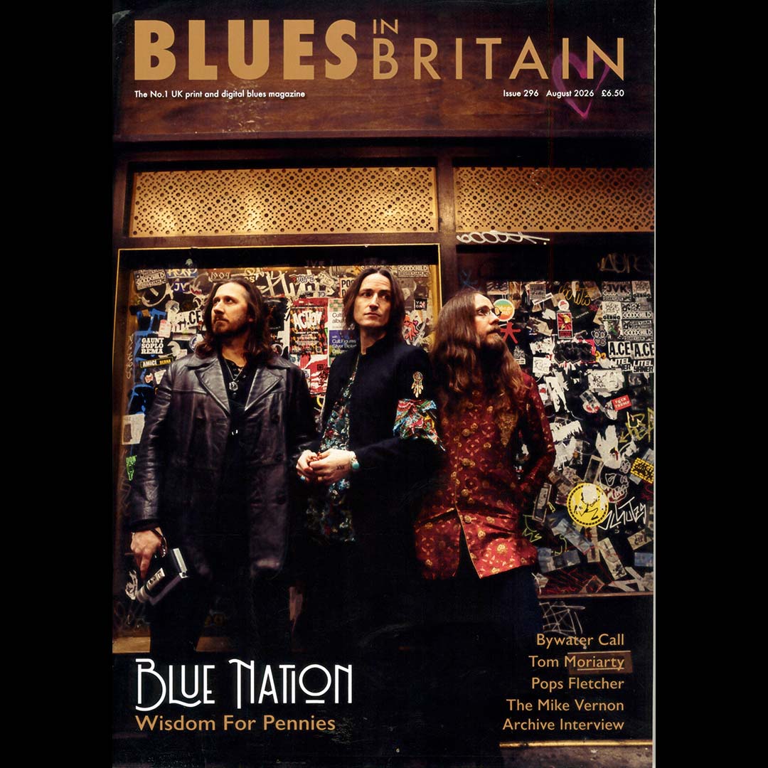 Front cover of Blues in Britain August 2026 edition that includes a CBB Evolution EP review by Robert Forsyth